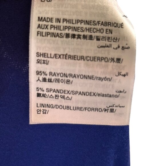 INC Large Sleeveless Jumpsuit Rayon Blend Royal Blue Cross-Straps & Knot Detail - Picture 8 of 14